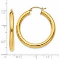 thumbnail image 3 of 14K Polished 4mm Tube Hoop Earrings T948, 3 of 3