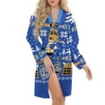 thumbnail image 5 of Doctor Ugly Sweater Who Night Robe Long Sleeve V Neck Robe With Belt Women's Sleepwear Dresses, 5 of 9