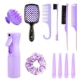 thumbnail image 1 of Kit 12pz Peine De Masaje De Cepillo Adecuado Cabello Rizado Violeta, 1 of 3