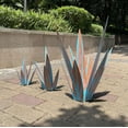 thumbnail image 5 of 20" Red Metal Agave Yard Art Lawn Ornaments Tequila Statue, 5 of 5