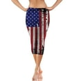 CELIEAN Women Patriotic C USA Flag Clothes Color Leggings Skinny Pants