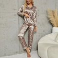 thumbnail image 1 of Conjunto de pijama de manga larga para mujer, ropa de dormir con botones, Camisa estampada con pantalones, trajes de estar por casa, 1 of 4