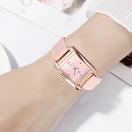 Aofa Fashion Women Rhinestone Inlaid Square Dial Number ...