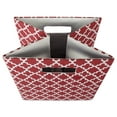 thumbnail image 4 of Design Imports Polyester Cube Lattice Rust Square, 11"x11"x11", 100% Polyester, Red, 4 of 7