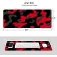 thumbnail image 2 of Red and Black Gaming Mouse Pad Large XL Desk Mat Camo Camouflage Long Extended Pads Big Mousepad Home Office Decor Accessories for Computer Pc Laptop, 2 of 6