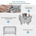 thumbnail image 2 of Baby Bassinet Beside Crib, One-Hand Setup 4 in 1 Foldable Large Baby Playard with Diaper Changing Table, Height Adjustable for One Rail, 2 of 10