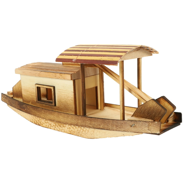 Boat Model Wood Kit Fishing Accessories Gifts for Men Small Wooden