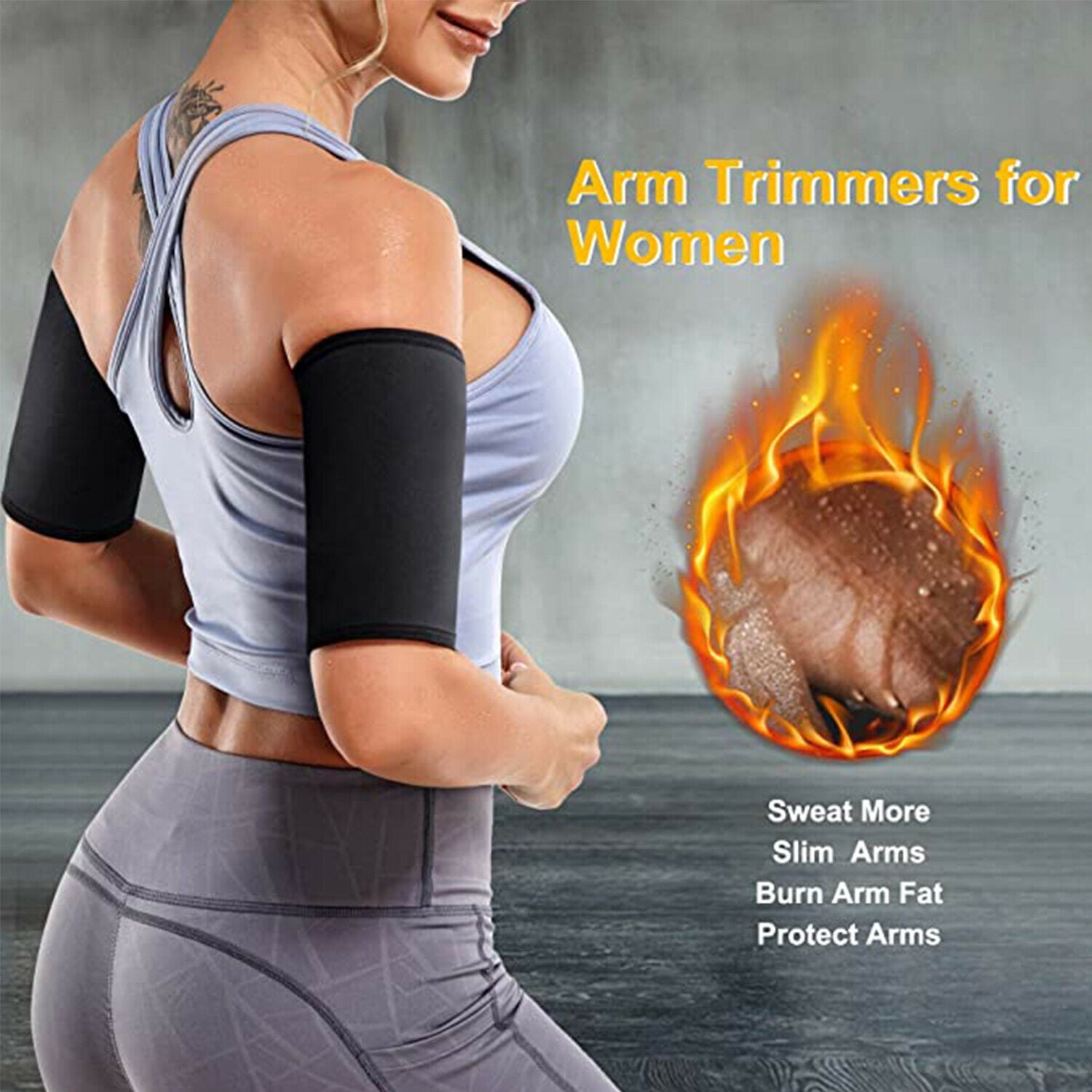 Arm Trimmers Bands for Weight Loss 2 Pack Adjustable Neoprene Arm Trainer Toner Workout Lose Arm Fat Slimmer Shaper Walmart