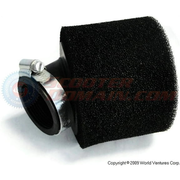 Air Filter - 38mm, 15 Degree Angle, (Sponge) - Scooters, ATVs, Motorcycles