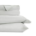 thumbnail image 3 of Noble Linens Rayon from Bamboo 4 Piece Luxury Bed Sheet Set, Light Gray, California King, 3 of 11
