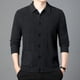 thumbnail image 2 of Cárdigan de lana 100 % para hombre, suéter informal de invierno con solapas gruesas y botonadura sencilla, chaqueta holgada para hombre, 2 of 4