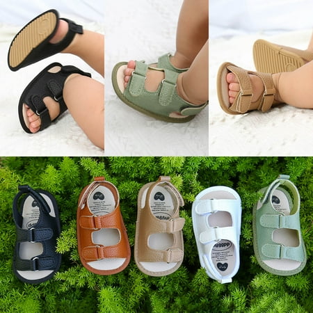 

Cyber_Monday Dianli Toddler Sandals Outdoor Toddler Water Shoes Beach Essentials Toddler Shoes Baby Boys Girls Cute Fashion Cotton Buckle Non-slip Soft Bottom Sandals Black Toddler Sandals 0-6 Months