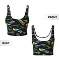 thumbnail image 3 of Sikiie Colorful Skateboard Print Strappy Sports Bra for Women Padded Push Up Sports Bra Athletic Running Sports Bra Workout Bra Yoga Bra, 3 of 5