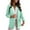 Mint Green, variant on Womens Blazer Open Front Fashion Long Sleeve Business Work Casual Suit Jackets Lightweight Notched Collar Cardigan Womens Wool Coats Winter