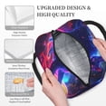 thumbnail image 3 of Balery Cosmic Cat Psychedelic Journey Bolsa de Almuerzo para Mujeres, Caja de Almuerzo, Bolsa de Almuerzo Pequeña Impermeable, Tote de Almuerzo Reutilizable con Gran Capacidad, 3 of 6