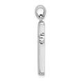 thumbnail image 2 of Auriga Fine Jewelry 14K White Gold 2-D Beveled Stick Cross Charm for Women, 2 of 6
