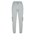 thumbnail image 4 of lmcalzta Mens Cargo Pants Fleece Lined Drawstring Elastic Waisted Joggers With Multi Pockets Oversized Trendy Casual Trousers, 4 of 6