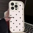 thumbnail image 3 of Funda de teléfono para iPhone 16 15 13 14 Pro Max 11 12 13 Mini 7 8 Plus XR X XS Max SE2022 Funda mate suave a prueba de golpes con estampado de corazón, 3 of 5