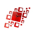 thumbnail image 3 of Worallymy Reloj de pared DIY Acrílico de bajo ruido Reloj de pared Pegatina Decoración Reloj colgante para oficina en casa Rojo Worallymy JD735811468, 3 of 7