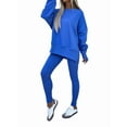 thumbnail image 3 of Conjunto de Sudadera y Leggings para Mujer, 2 Piezas, Sudadera Extragrande, Pantalones Ajustados y Chándal Azul S, 3 of 9