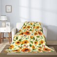 thumbnail image 2 of Sikiie Sunflowers And Butterflies Cozy Flannel Fleece Throw Blanket: Lightweight & Thick for All Seasons - Perfect for Women, Men, & Kids"50"x40", 2 of 6