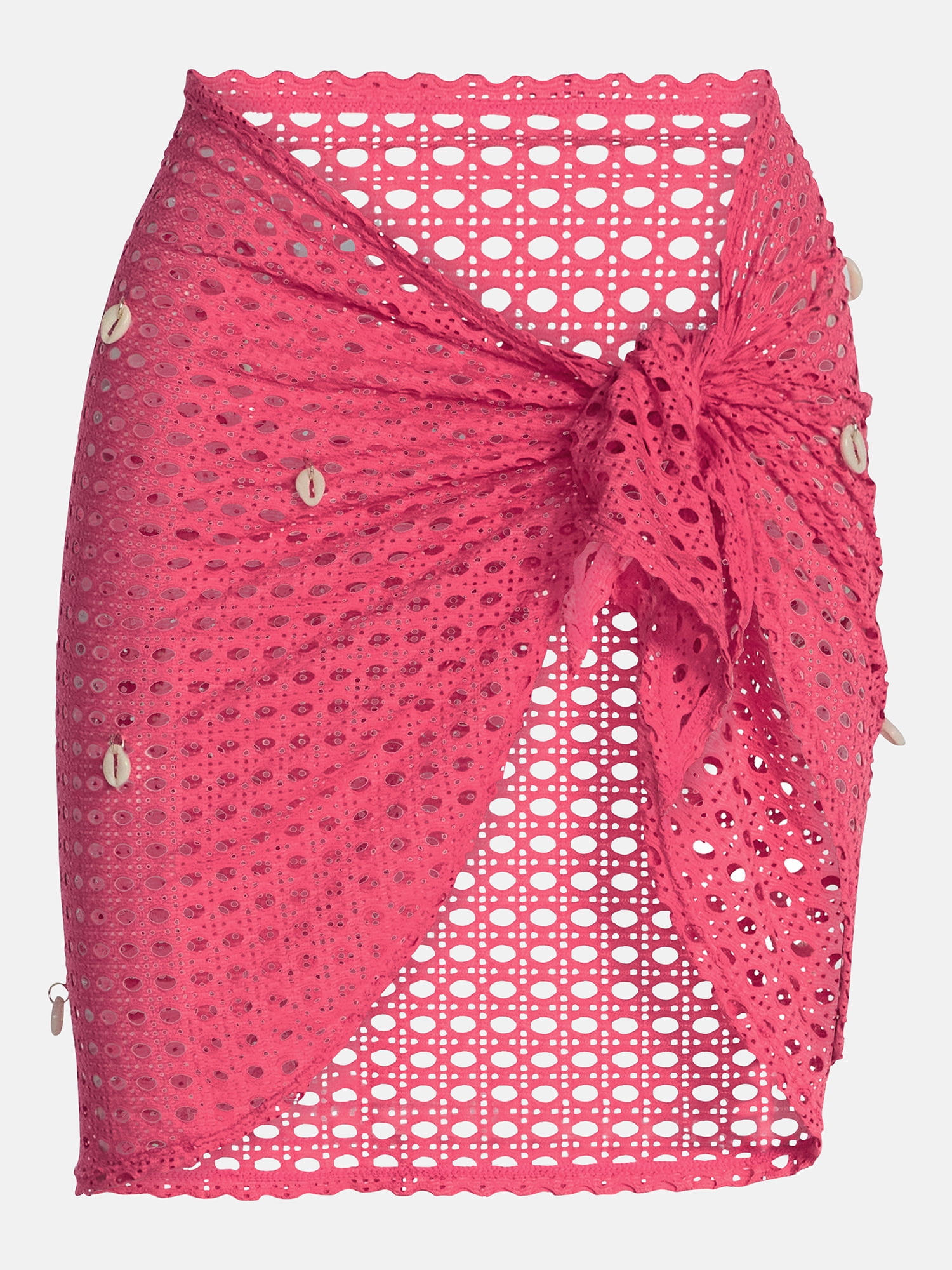 Hot Girl Summer by Megan Thee Stallion Women's and Women's Plus Thee Shell Skirt Crochet Sarong Coverup, Sizes XS-3X