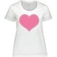 thumbnail image 3 of Inktastic Pink Heart (stitch Border) Women's Plus Size T-Shirt, 3 of 5