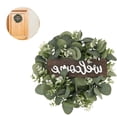 thumbnail image 2 of Guirnalda de eucalipto artificial Hojas Rama Guirnalda Señal de bienvenida Corona de puerta Señal de puerta de bienvenida Corona de pared para sala de estar Decoración de pared Boda Primavera Fr, 2 of 5