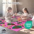 thumbnail image 4 of ODIKA 4'x6' Machine Washable Non-Slip Area Rug, Holiday Featuring Animated and Twirling Vine Accents High Traffic Rug, Pink, 653661, 4 of 5