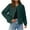 Army Green, variant on Cyber**Monday Chaoheng 2025 Jackets for Women Women's Cropped Suede Jacket,Short Faux Leather Moto Style Blazer