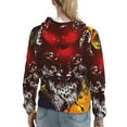 thumbnail image 7 of Sikiie Wolf With Wildflowers Women's Casual Hoodies Long Sleeve Lightweight Pullover Tops Loose Sweatshirt-Large, 7 of 7