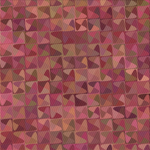 Ahgly Company Machine Washable Indoor Square Transitional Crimson Red Area Rugs, 6' Square