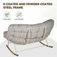 thumbnail image 2 of Grand Patio Outdoor Double Rocking Chair for 2 Adults, Oversized Rocking Papasan Chair with Padded Cushion, Beige, 2 of 7