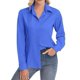 thumbnail image 5 of Camisa de vestir Siliteelon para mujer de manga larga azul índigo, 5 of 8