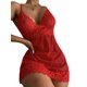 thumbnail image 3 of Vestido camisola transparente de malla de encaje, cómodo, de medianoche, sexy, seductor, lencería sexy, 3 of 3