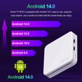 thumbnail image 3 of H313 Smart TV Box Android 14 Smart TV Box Android13 2GB 16GB Wifi6 BT 4K HD Reproductor Multimedia Voice Enchufe de la UE, 3 of 5