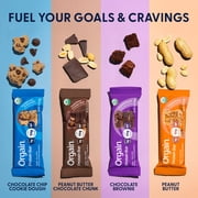 Orgain Organic Vegan Protein Snack Bars, Peanut Butter Chocolate Chunk, 1.41oz (Pack of 12)