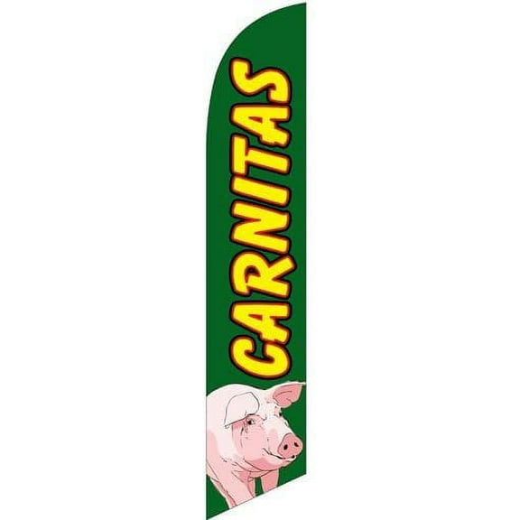 Carnitas Advertising Feather Flag Banner Swooper, Replacement Flag Only