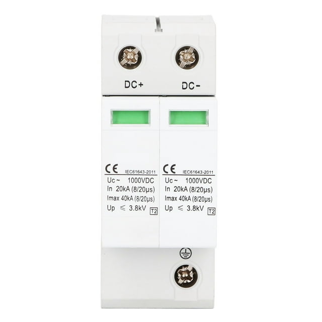 Dispositif Parasurtenseur Protecteur DC 1000V 40KA Parasurtenseur Réponse Rapide PC Ignifuge Élevé pour Système d'Alimentation Photovoltaïque Blanc pour Protection