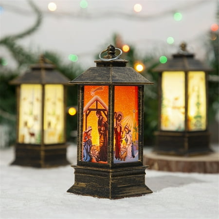 

Tepsmf Christmas Decorations Christmas Lantern Candlestick Lamp Night Light Wind Decoration Night Light