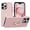 Pink Striped, variant on Compatible for iPhone 16 Pro Case with Finger Strap Kickstand, Colorful Floral Pattern Phone Case for Women Girls Men, Soft TPU and Hard PC Shockproof Protective Cover, Vibrant Defined Blossoms
