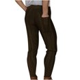 thumbnail image 2 of Idoravan Women's Plus Size Pants Clearance Spring Solid Color Pattern Drawstring Slim Knit Small Feet Cropped Trousers, 2 of 3