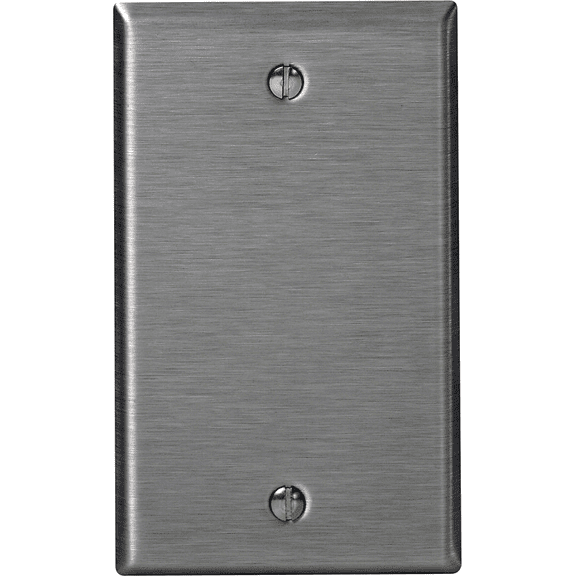 WALLPLATE 1GANG BLANK SS (Pack of 1)