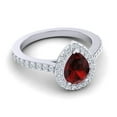 thumbnail image 3 of 1.35 Ct Fine Cut (F-G/VS1) Natural Diamond Garnet Gemstone Anniversary Ring for Women Solid 14K White Gold Size 10 by Diamond-Capitals, 3 of 8