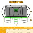Elitezip Trampoline 12FT 14FT Trampoline for Kids and Adults, 1200LBS Heavy Duty Trampoline with