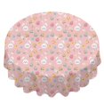 thumbnail image 2 of Easter and Easter Eggs Light Pink Pattern Round Tablecloth 60", Wrinkle-Resistant Wipeable Cover for Kitchen, Dining, Picnic & Patio, 2 of 6