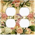 thumbnail image 3 of Metal Light Switch Plate Outlet Cover Elegant Pink Rose Frame ROS026, 3 of 13