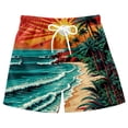 thumbnail image 4 of LRen Toddler Boys Swim Trunks,Toddler Kids Boys Board Shorts Swim Trunks for Kids Toddler Boy Quick Dry Bathing Suit Beach Swimsuit,Dark Green, 4 of 4