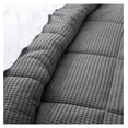 thumbnail image 6 of YOSITiuu - Mills Waffle Charcoal Comforter Set - Comforter + One Standard Pillow Case - Charcoal Waffle Weave - Comforter (68 x 88in.) and Pillow Case (26 x 20in.) - Cotton, 6 of 6