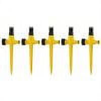 5 uds sistema de riego rociador de trípode de rotación de 360 grados para jardín (amarillo)